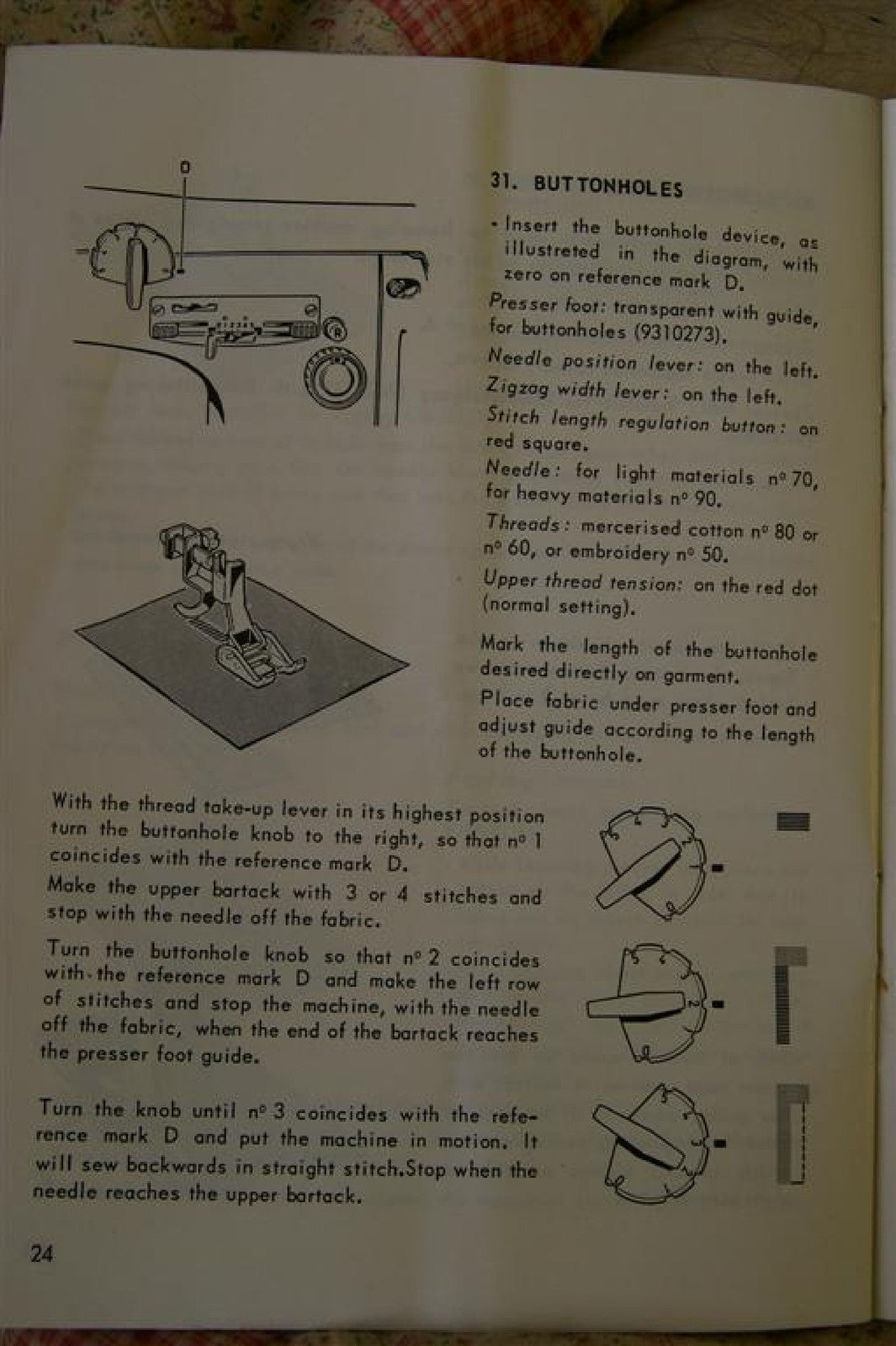 NECCHI 523 Sewing Machine Instructions For Use And Maintenance Manual - BOUND