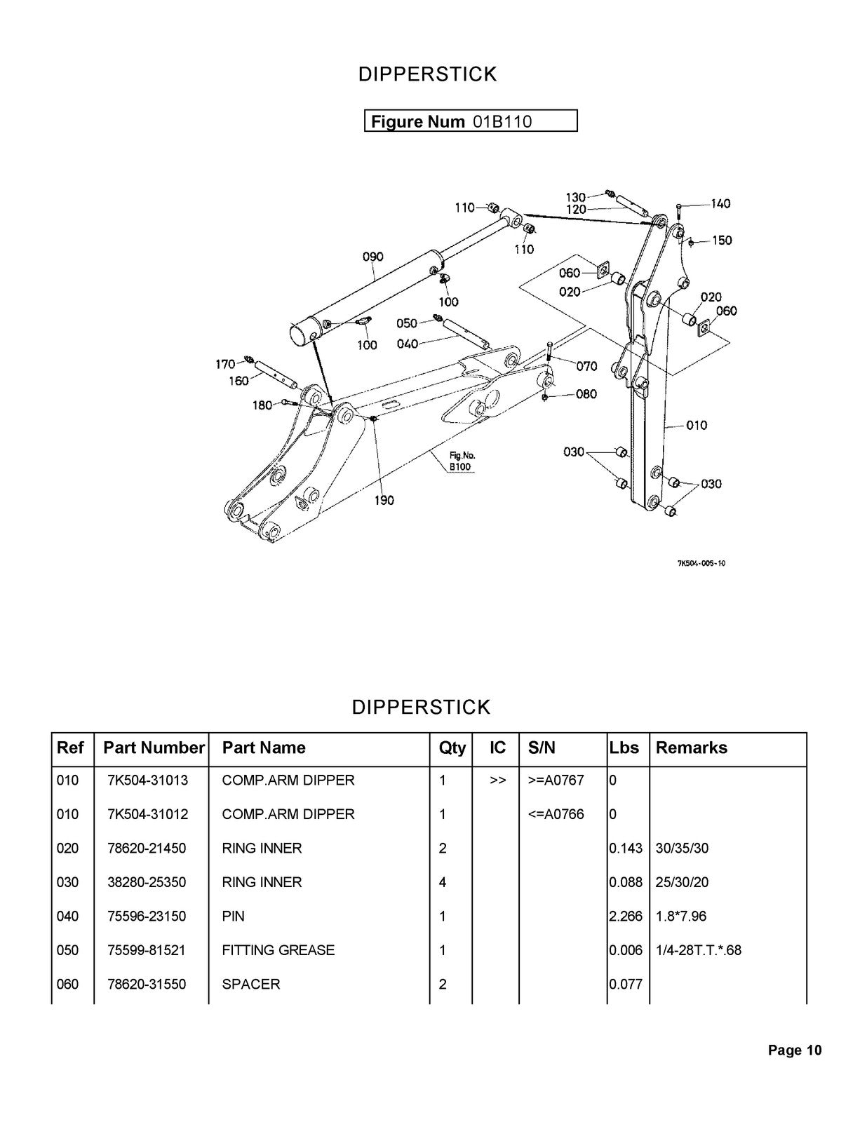 KUBOTA BH65 Backhoe Illustrated Parts List Manual - WIRE BOUND - TOUGH COVERS