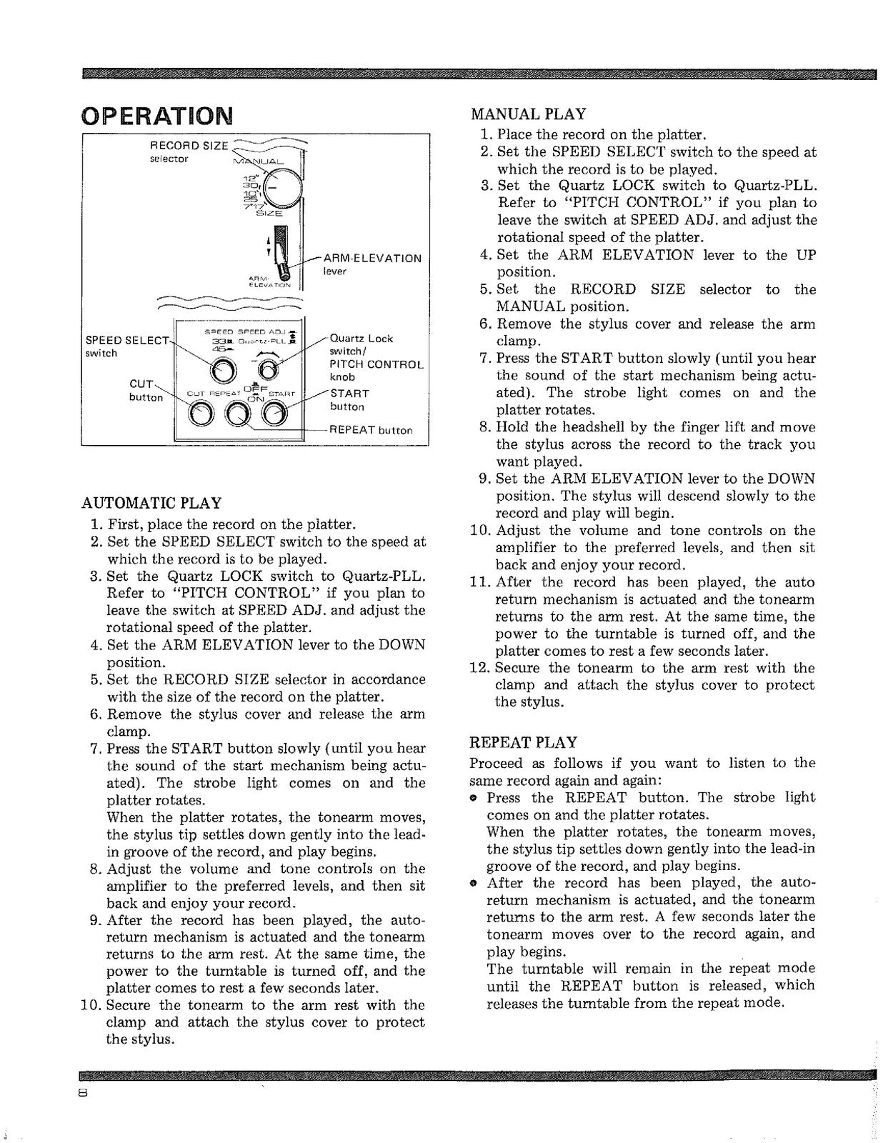 PIONEER PL-560 Turntable User Manual - STEEL WIRE BOUND - PROTECTIVE COVERS
