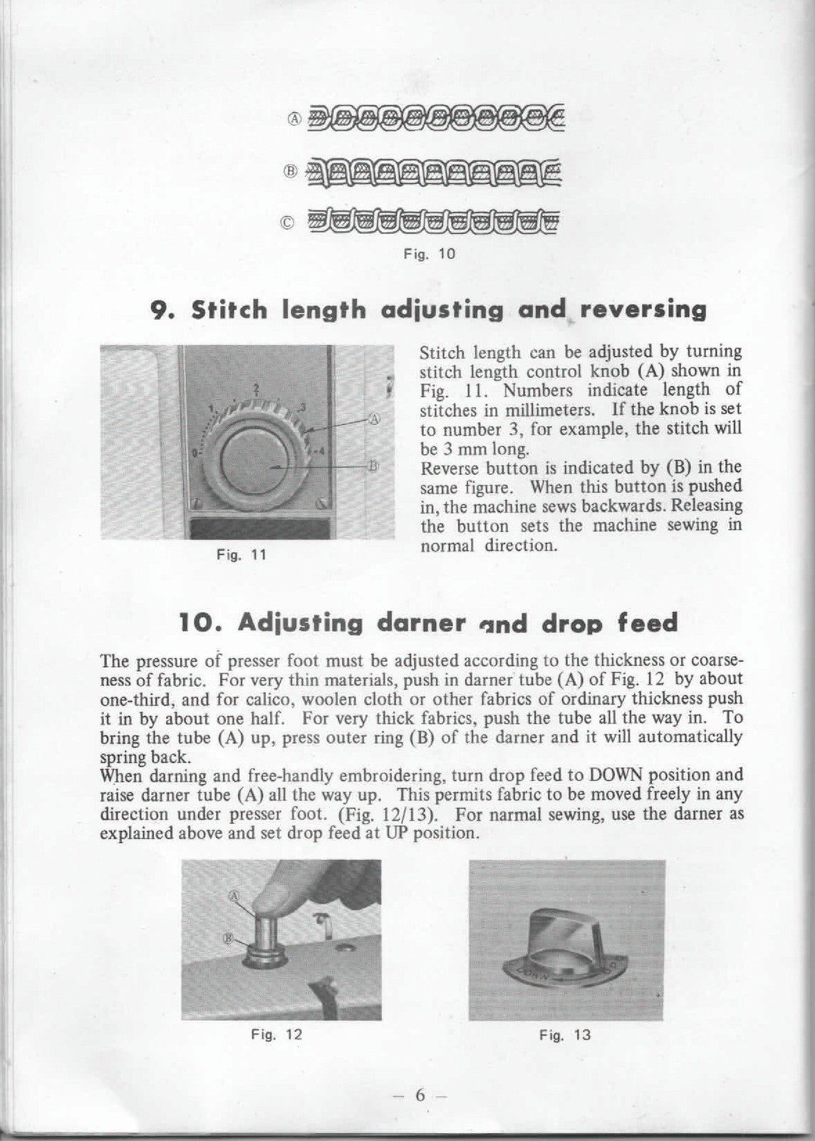 ALFA 475 Zig-Zag Sewing Machine Instruction Manual - WIRE BOUND - TOUGH COVERS