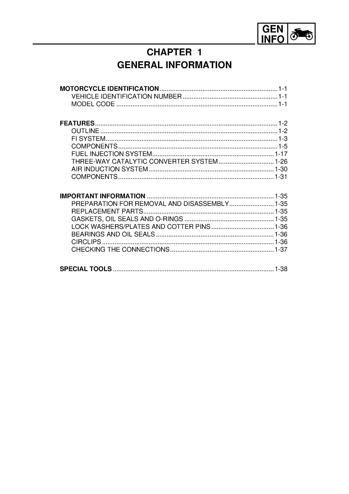 YAMAHA FJR1300 FJR1300R Service Manual 2001 - BOUND - COVERS - XL FOLDOUT PAGES