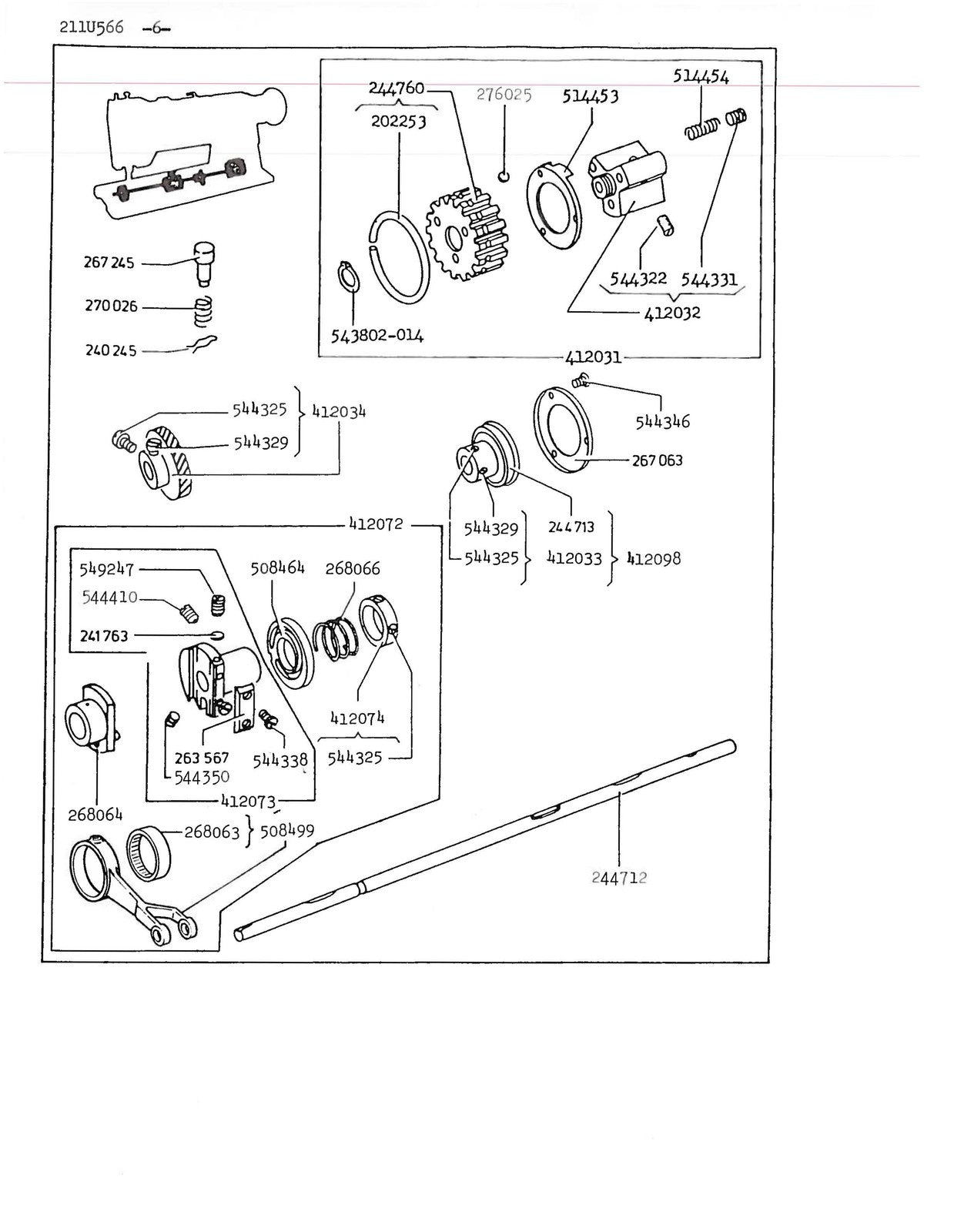SINGER 211U566 211U157 165 166 Illustrated Parts List Manual 1981 - WIRE BOUND