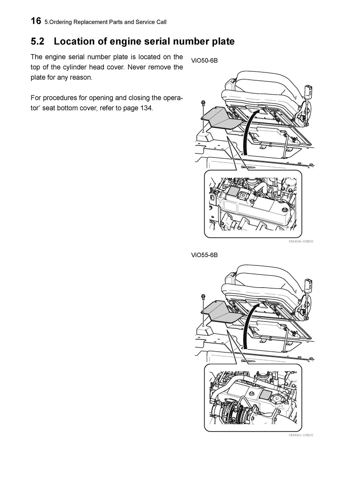 YANMAR ViO50-6B ViO55-6B Excavator Operation  Maintenance Manual - WIRE BOUND