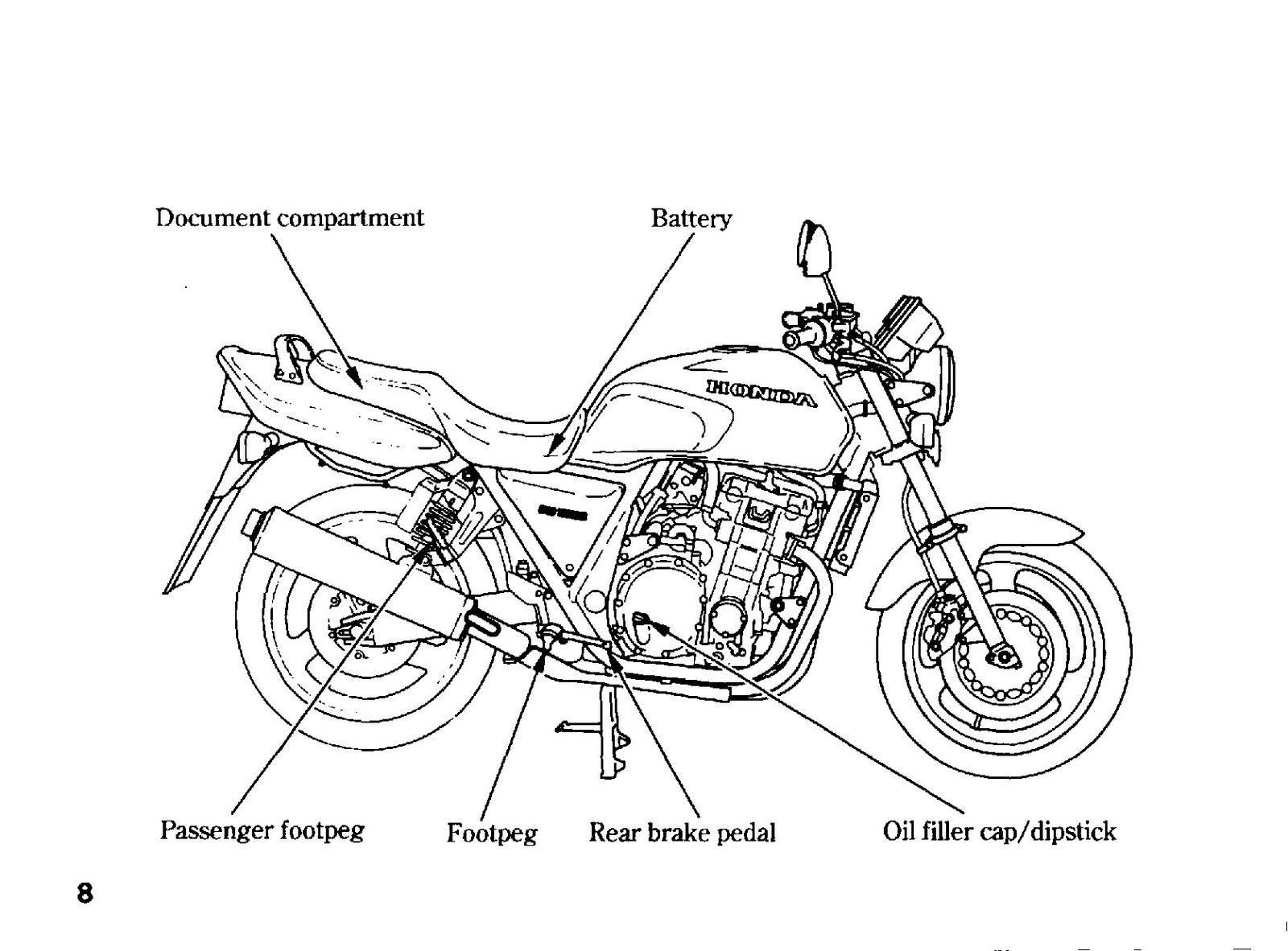 HONDA CB1000 Motorcycle Owners Manual 1994 - BOUND - COVERS - XL FOLDOUT PAGES