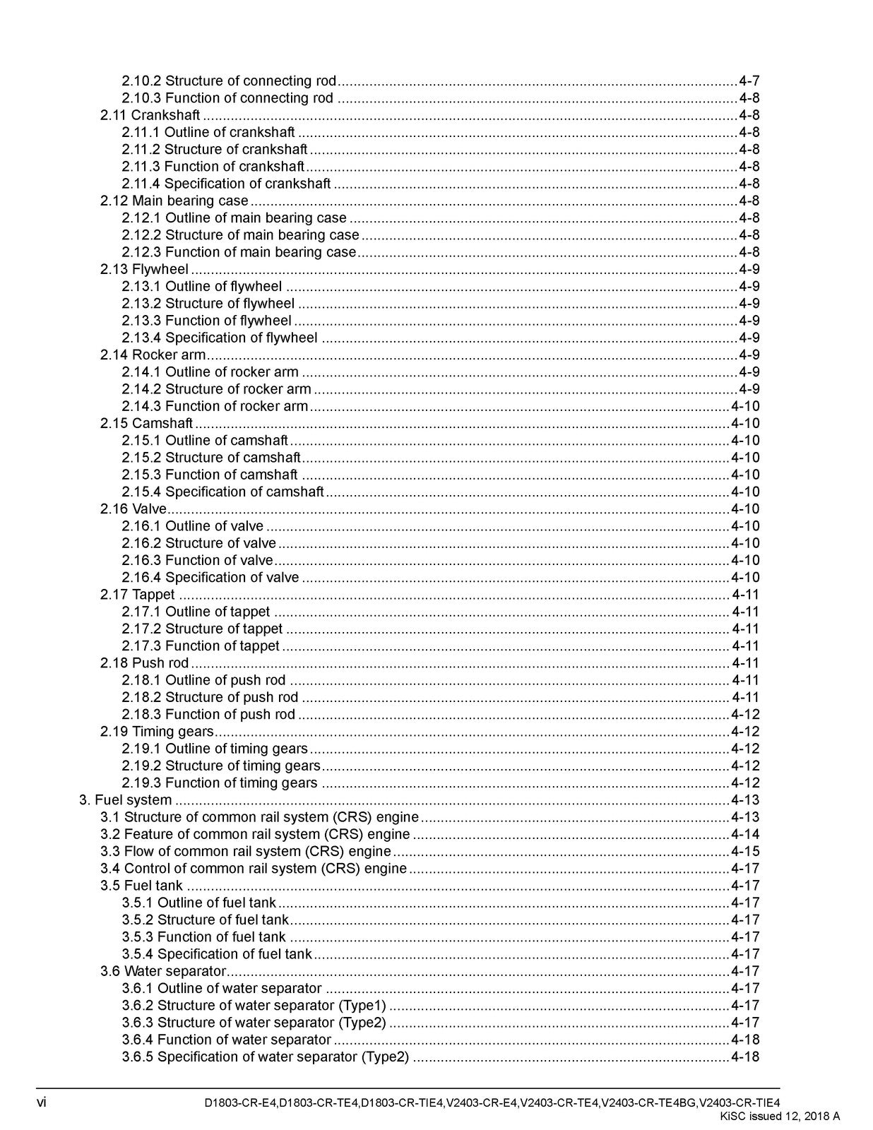 KUBOTA D1803-CR V2403-CR Diesel Engine Workshop Manual - WIRE BOUND - COVERS