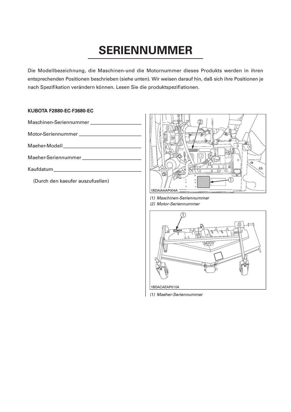 KUBOTA F2880-EC F3680-EC Illustrated Parts List Manual 2014 - WIRE BOUND