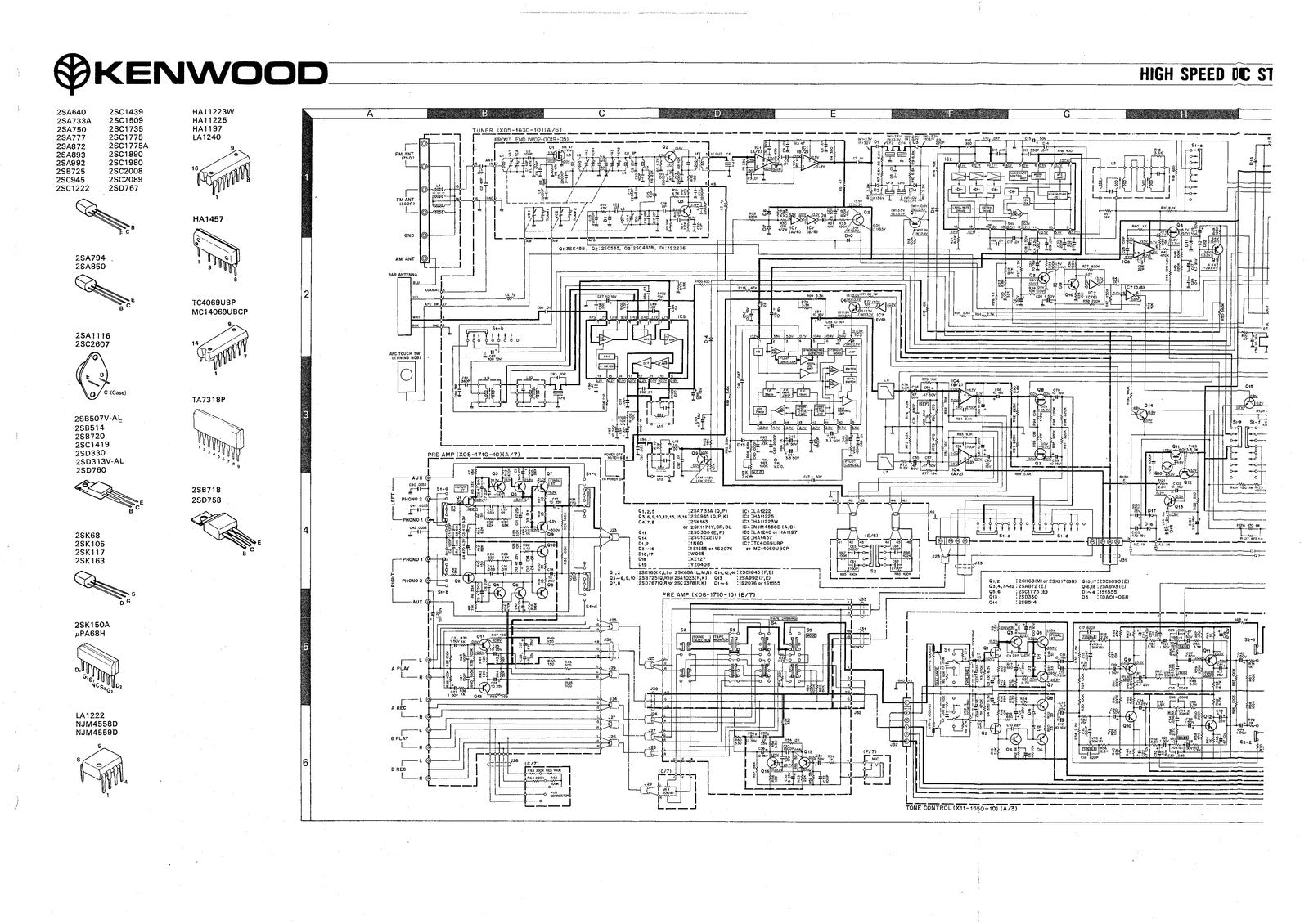 KENWOOD KR-9050 Stereo Receiver Service Manual - STEEL WIRE BOUND - TOUGH COVERS