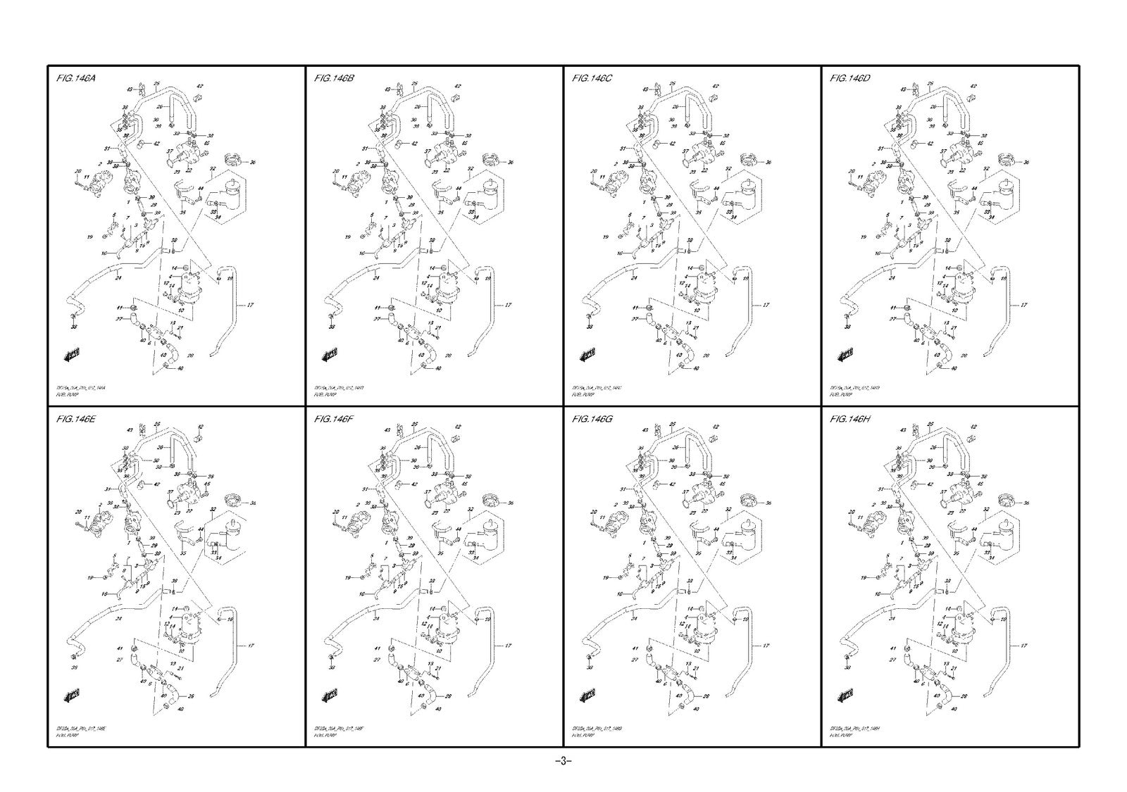 SUZUKI PARTS DF25A DF30A PARTS CATALOGUE - STEEL WIRE BOUND - PROTECTIVE COVERS