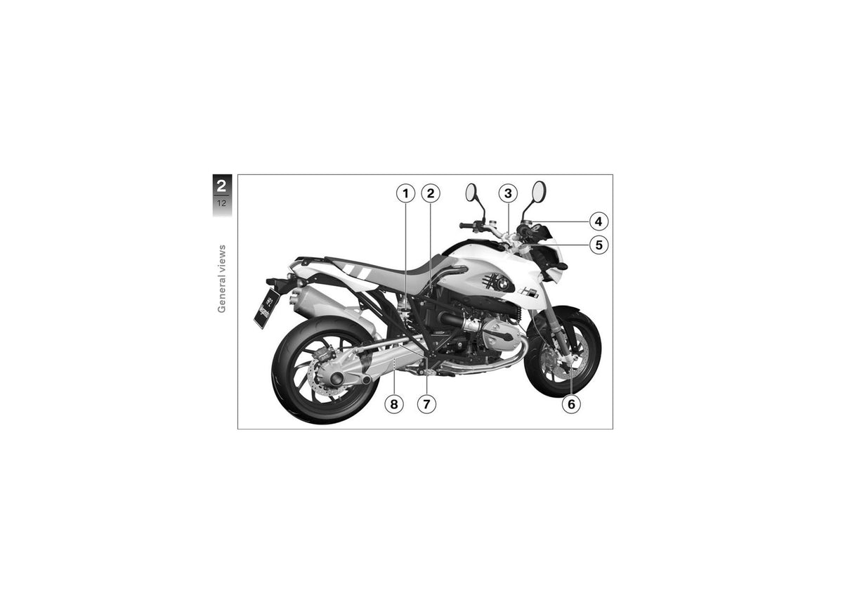 BMW HP2 Megamoto Riders Manual 2008 - STEEL WIRE BOUND - PROTECTIVE COVERS