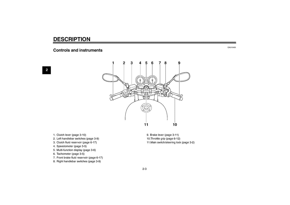 YAMAHA XJR1300 Owners Manual 2007 - STEEL WIRE BOUND - PROTECTIVE COVERS