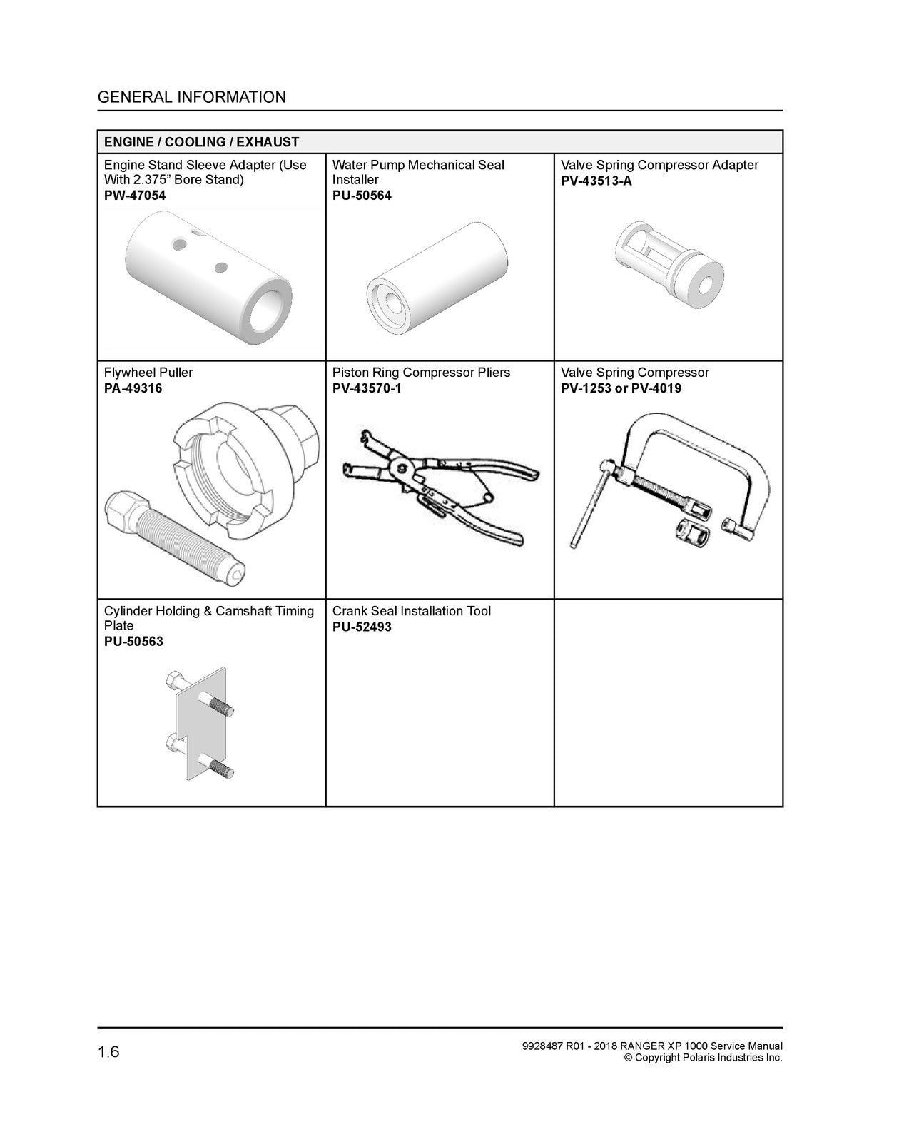 POLARIS Ranger Crew XP 1000 Service Manual 2018 - BOUND - COVERS - XL FOLDOUTS