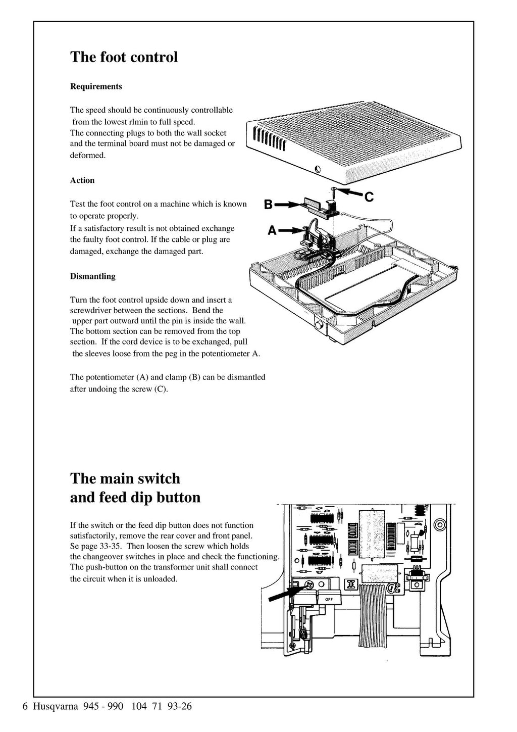 Husqvarna 7000 Series PRISMA 945 - 990 Service Manual - WIRE BOUND - COVERS