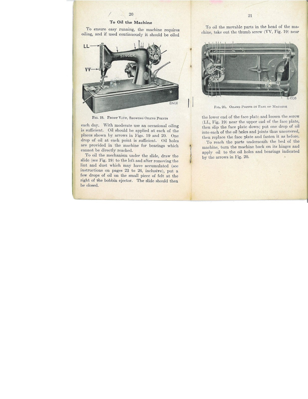 SINGER 99-13 Sewing Machine Operating Instructions Manual 1925 - WIRE BOUND