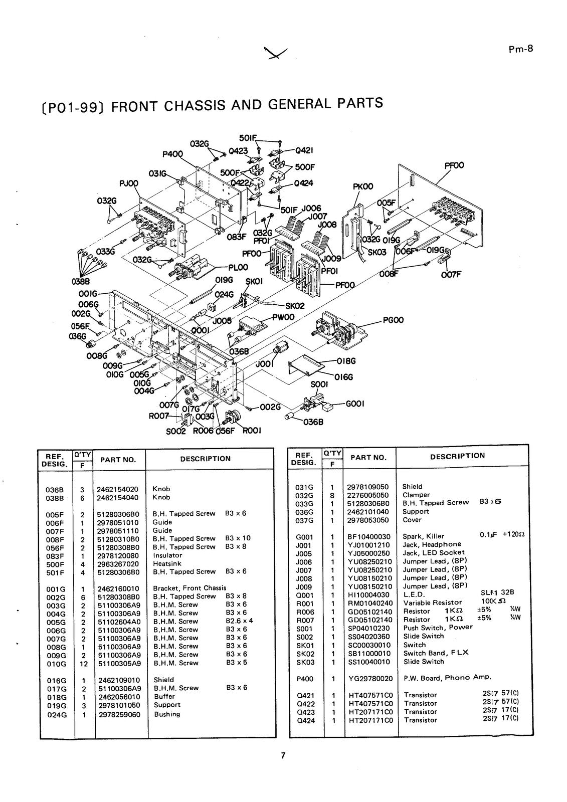 MARANTZ PM-8 Amplifier ST-8 Tuner Service Manual - BOUND - COVERS - XL FOLDOUTS