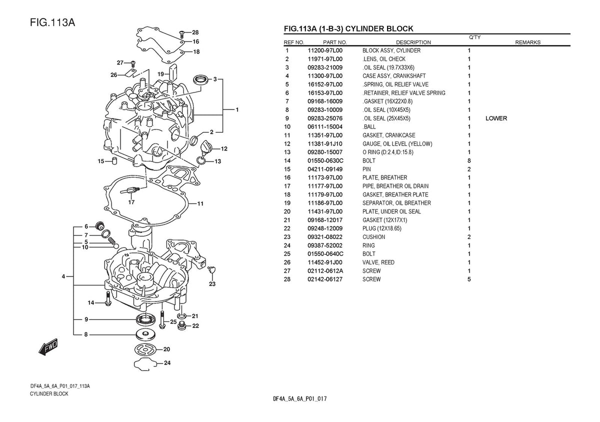 SUZUKI DF4A DF5A DF6A Parts Operators Service Manual BUNDLE - WIRE BOUND