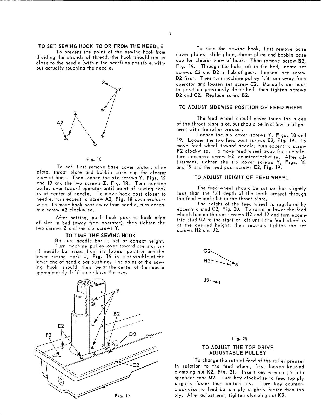 SINGER 236W Sewing Machine Service And Parts Manual 1959 - WIRE BOUND - COVERS