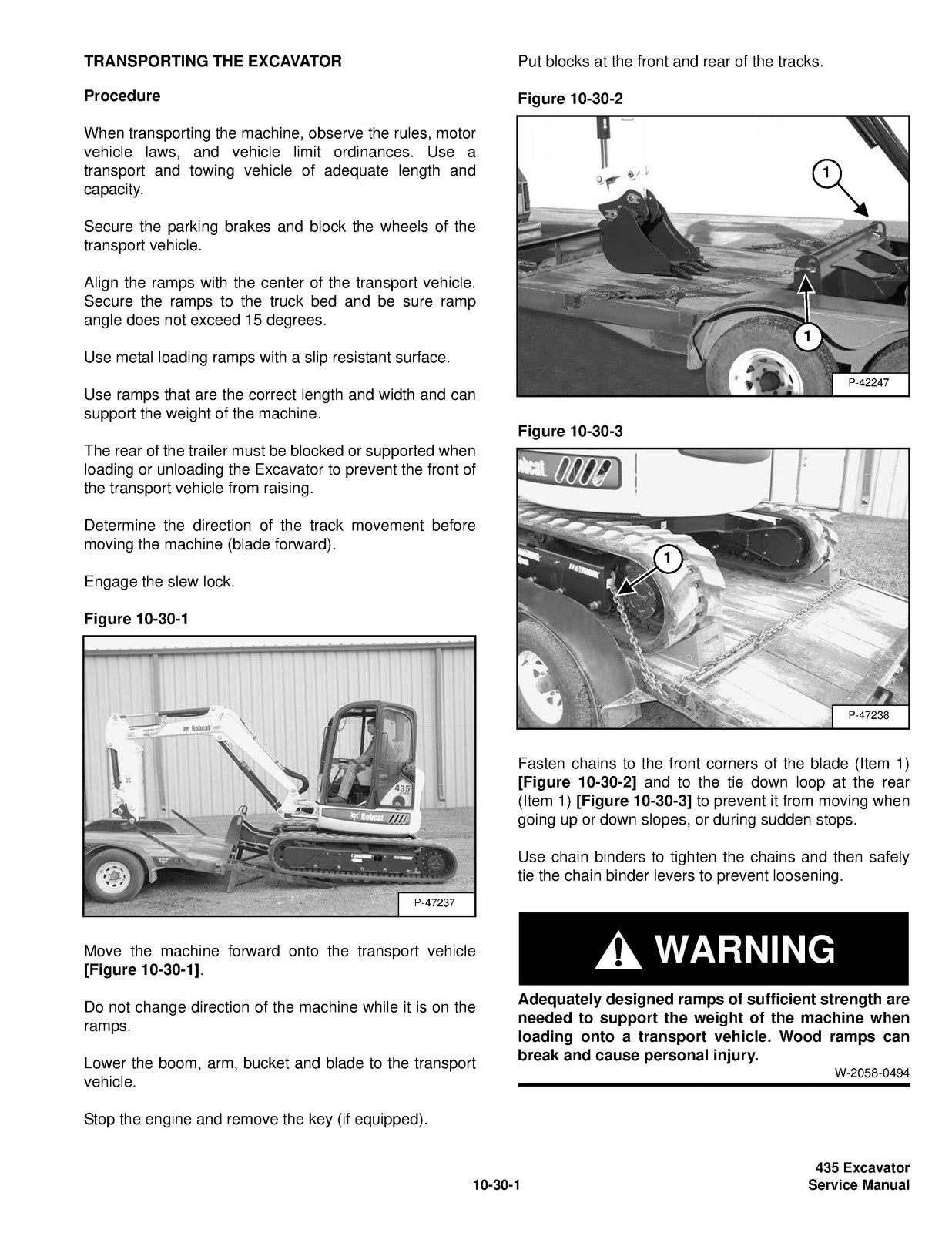 BOBCAT 435 Excavator Service Manual 2008 SN 562611001 Up, FOLDOUTS