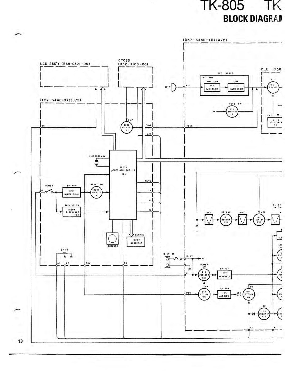 KENWOOD TK-805 UHF FM Two-Way Radio Service Manual - WIRE BOUND - TOUGH COVERS