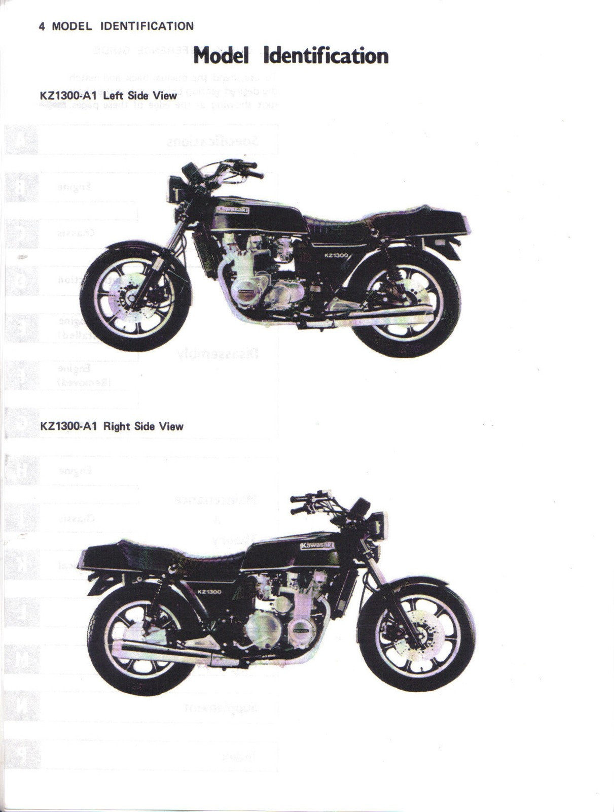 KAWASAKI KZ1300 Service Manual 1997 - STEEL WIRE BOUND - PROTECTIVE COVERS