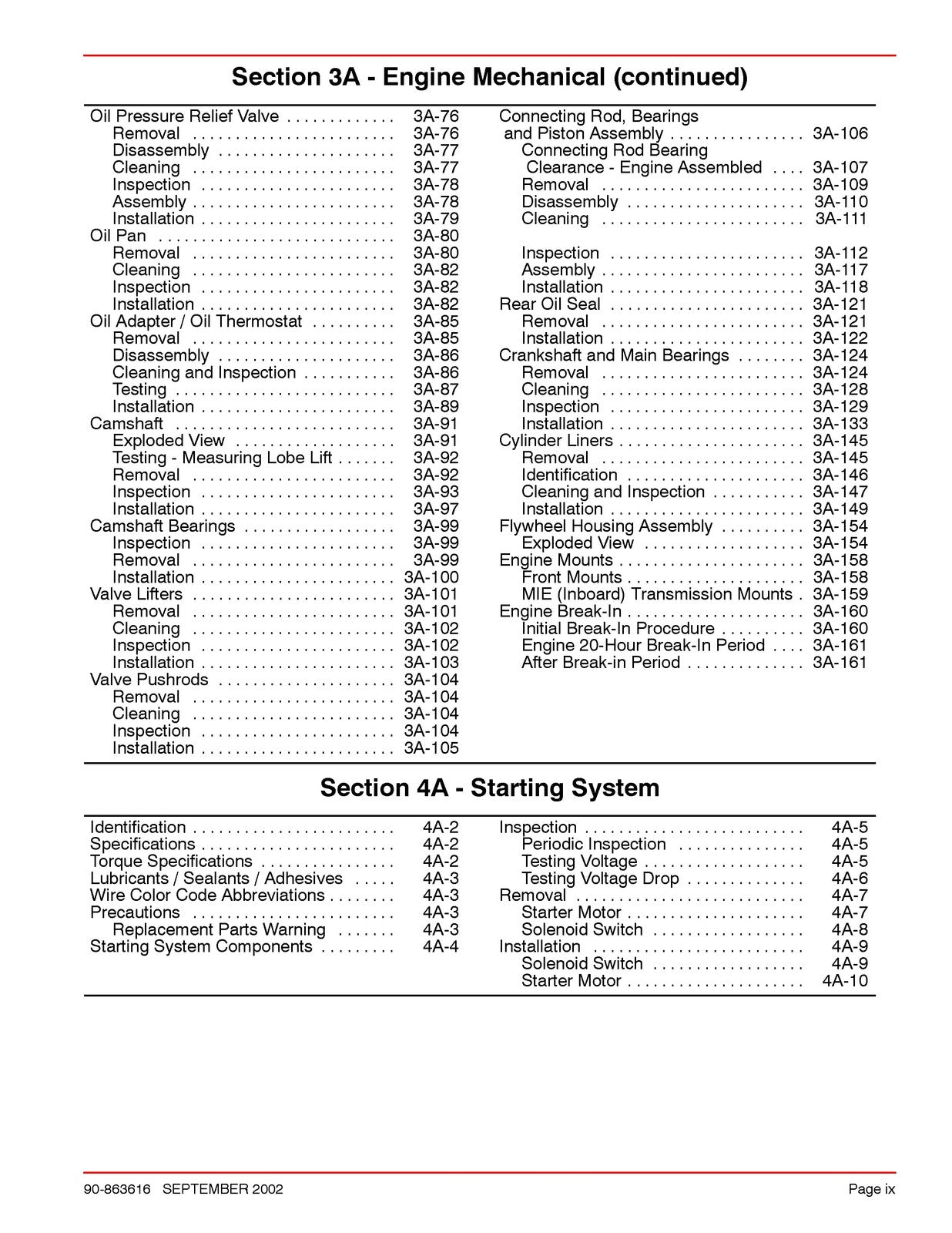 MERCURY MERCRUISER D42L Diesel Engine Service Manual 2002 - WIRE BOUND - COVERS