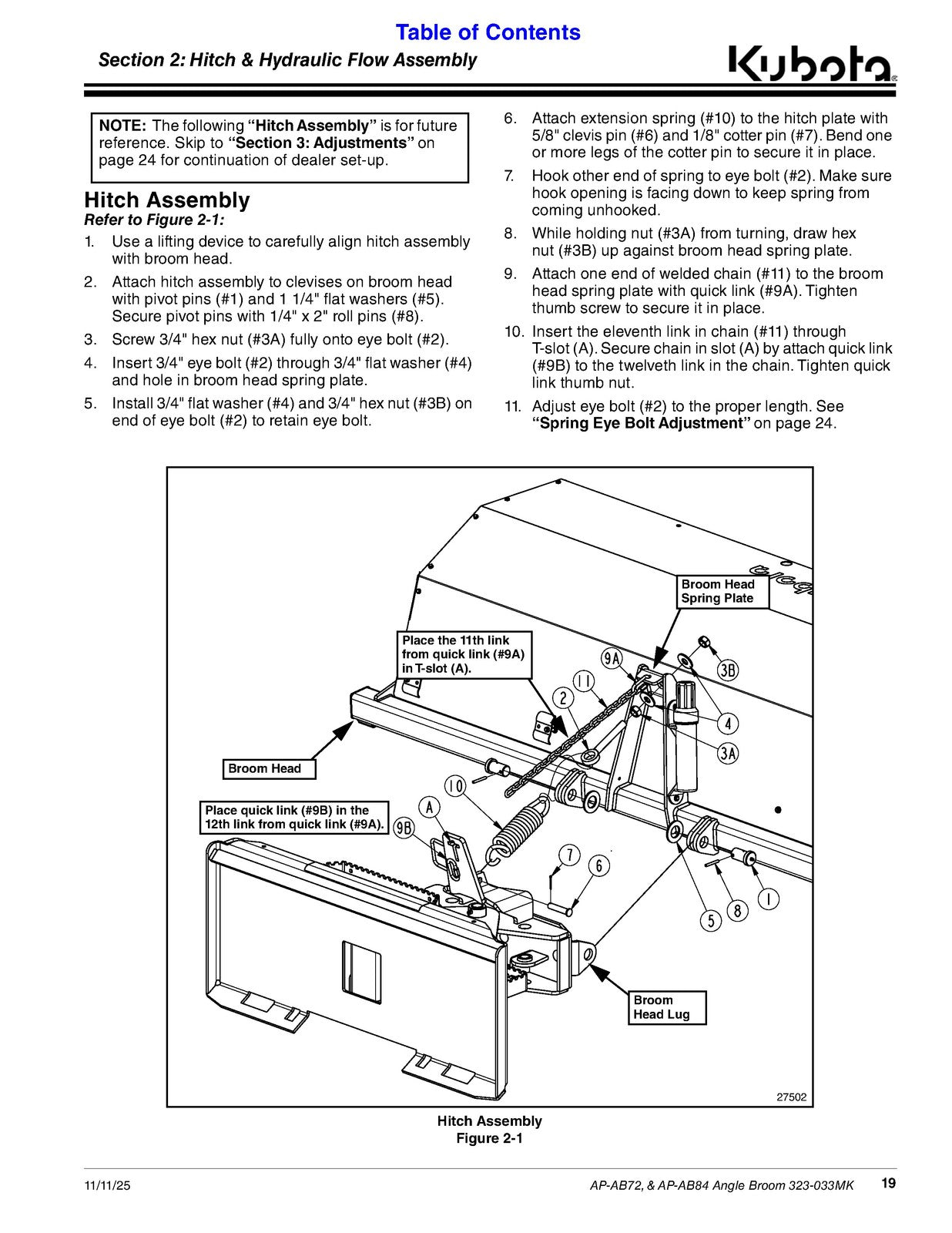 LAND PRIDE AB Series Angle Brooms Operators Manual - WIRE BOUND - TOUGH COVERS