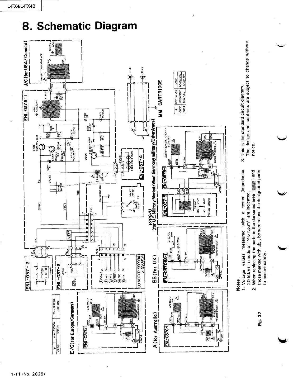 JVC L-FX4 L-FX4B Turntable Service And Parts Manual 1985 - WIRE BOUND - COVERS
