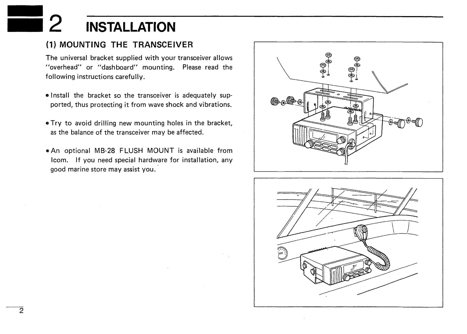ICOM IC-M56 MARINE TRANSCEIVER INSTRUCTION MANUAL - WIRE BOUND - TOUGH COVERS