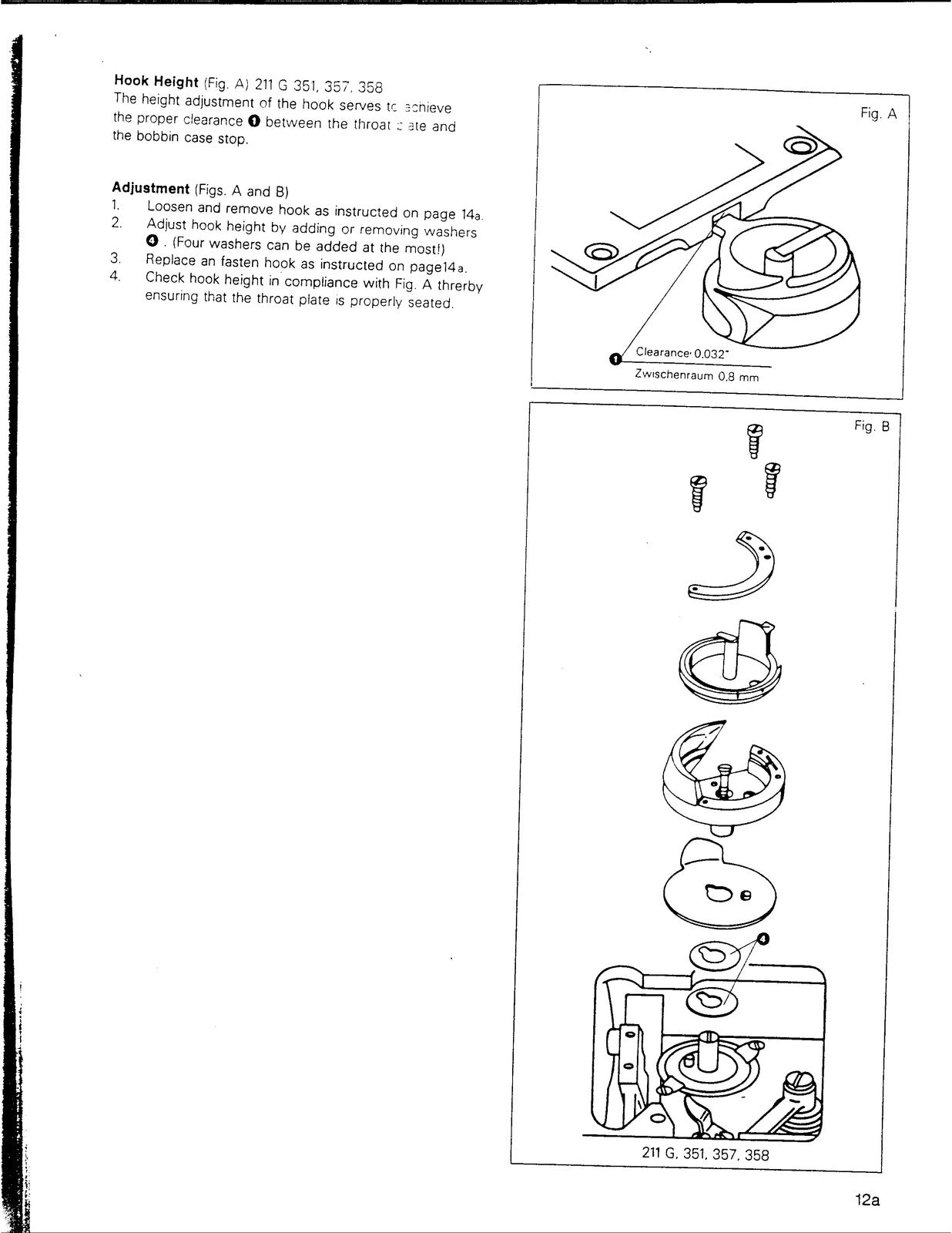 SINGER 211G146 211G151 211G157 Sewing Machine Service Manual - WIRE BOUND