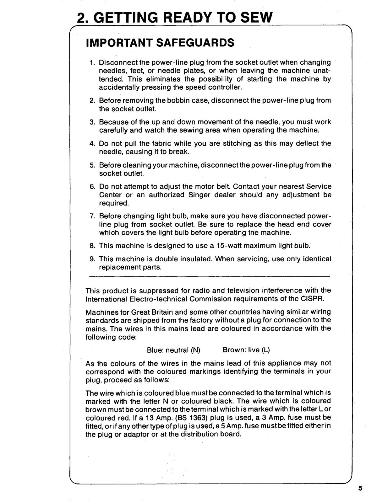 SINGER 6202 6212 Instruction Manual - STEEL WIRE BOUND - PROTECTIVE COVERS