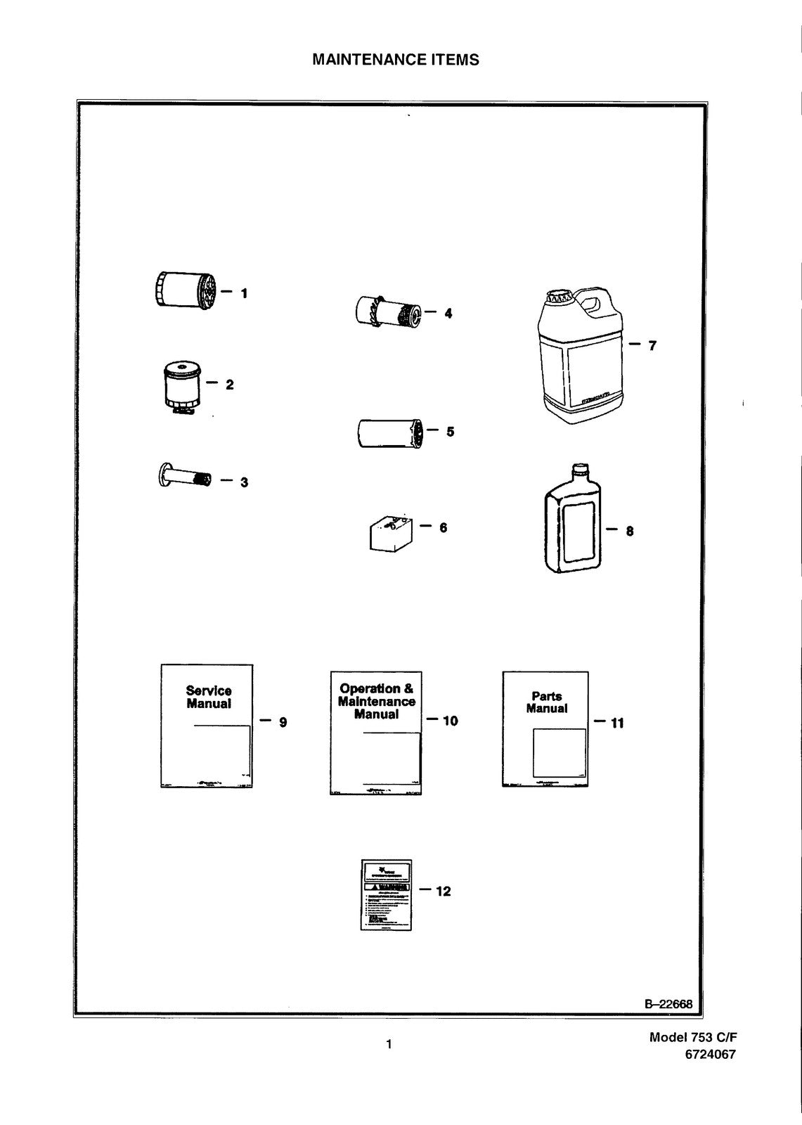 BOBCAT 753 753H Skid Steer Loader Parts Manual - STEEL WIRE BOUND - TOUGH COVERS