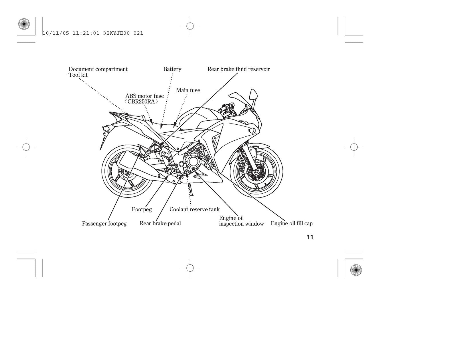 HONDA CBR250R CBR250RA Motorcycle Owners Manual 2010 - WIRE BOUND - TOUGH COVERS