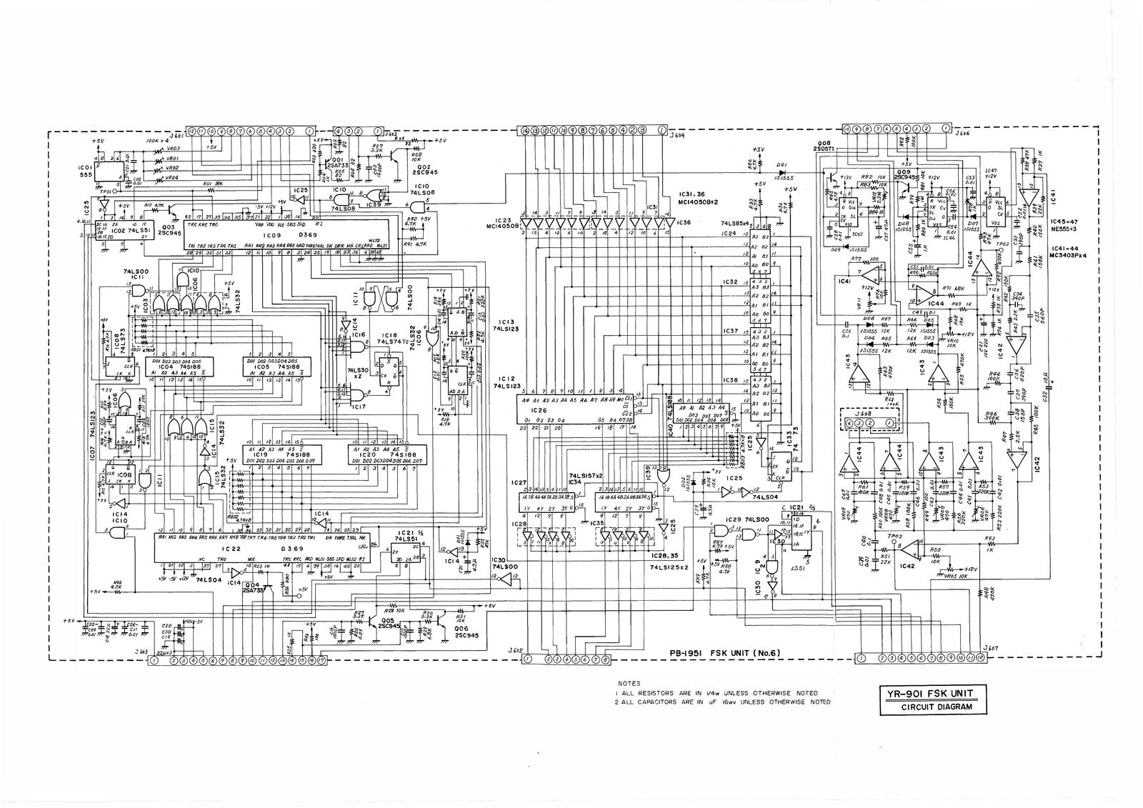 YAESU YR-901 CW RTTY Reader Instruction Manual - BOUND - COVERS - XL FOLDOUTS