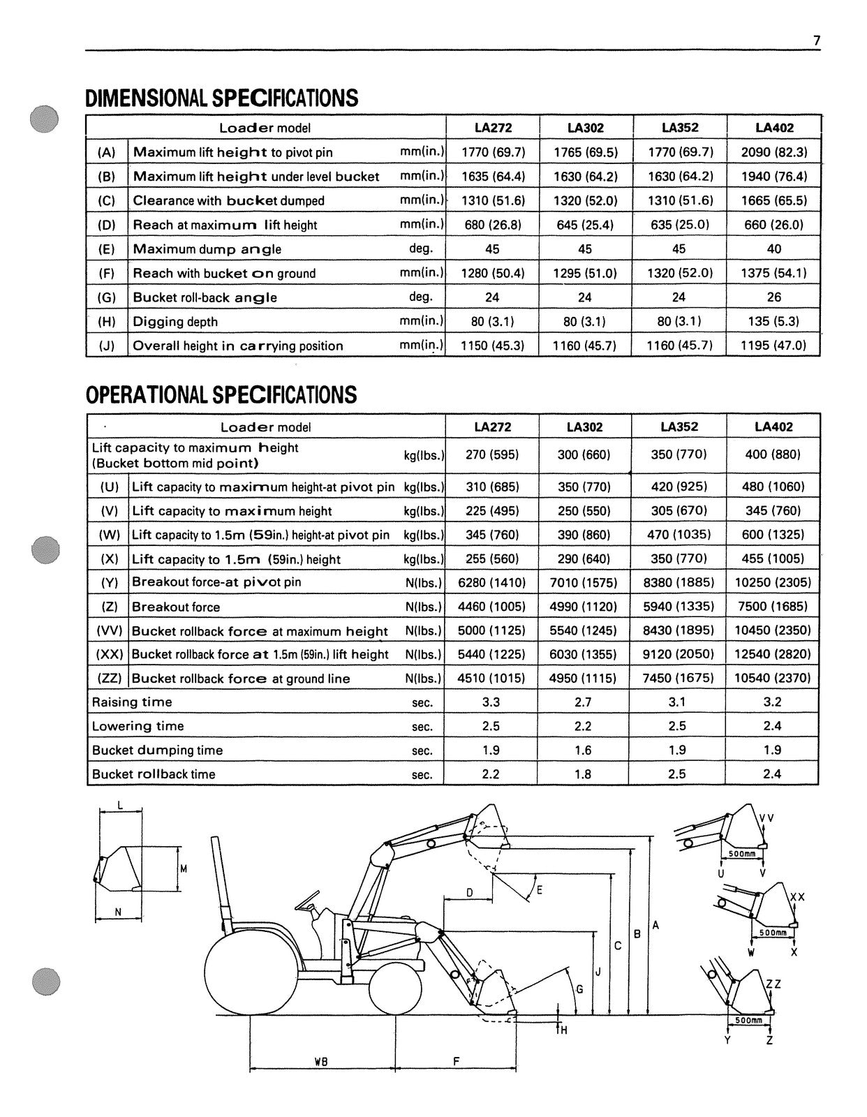 KUBOTA LA272 LA302 LA352 LA402 Front Loader Operators Manual - WIRE BOUND