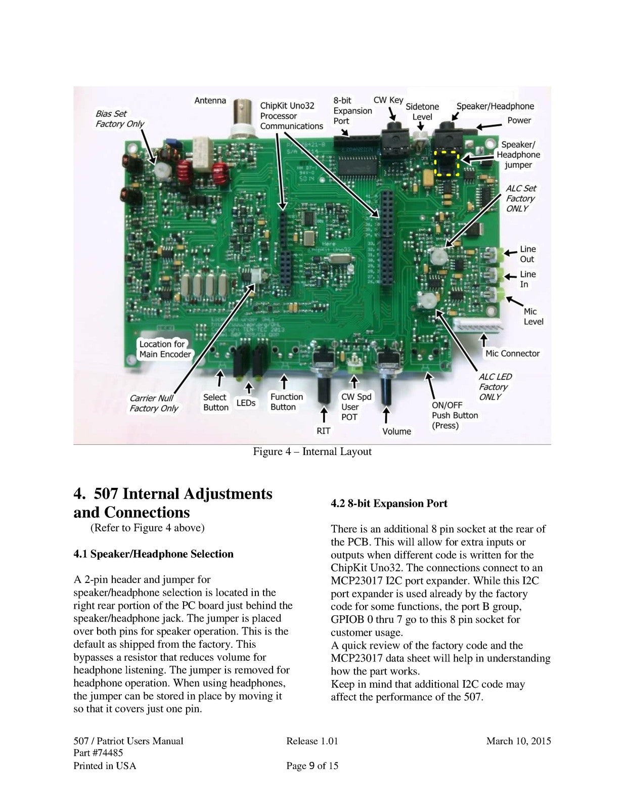 TEN TEC Patriot Moedl 507 QRB Transciever Operators Manual - WIRE BOUND - COVERS