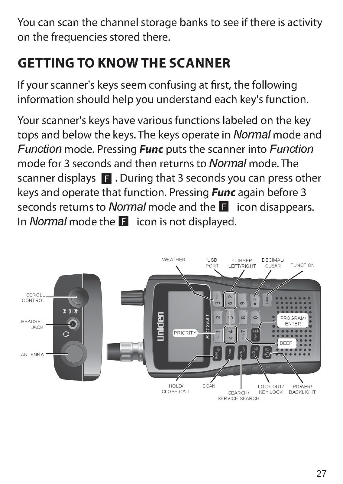 UNIDEN BC125AT Scanner Owners Manual 2012 - STEEL WIRE BOUND - PROTECTIVE COVERS