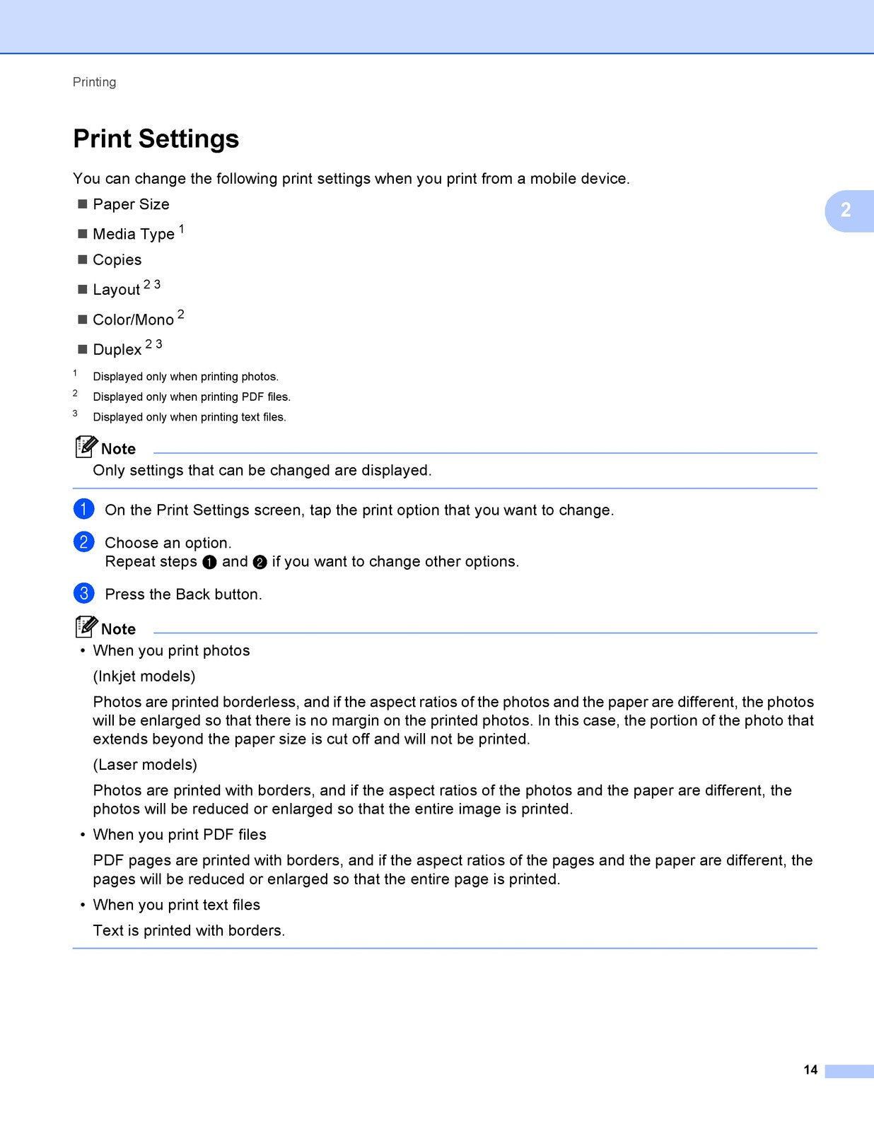 BROTHER iPrintScan Mobile Print Scan Guide Manual - WIRE BOUND - TOUGH COVERS