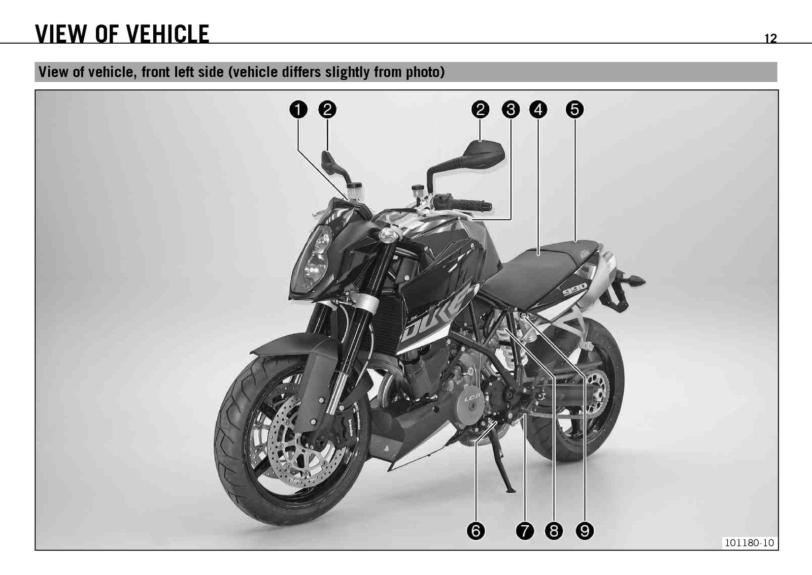 KTM 990 Super Duke Owners Manual 2011 - STEEL WIRE BOUND - PROTECTIVE COVERS