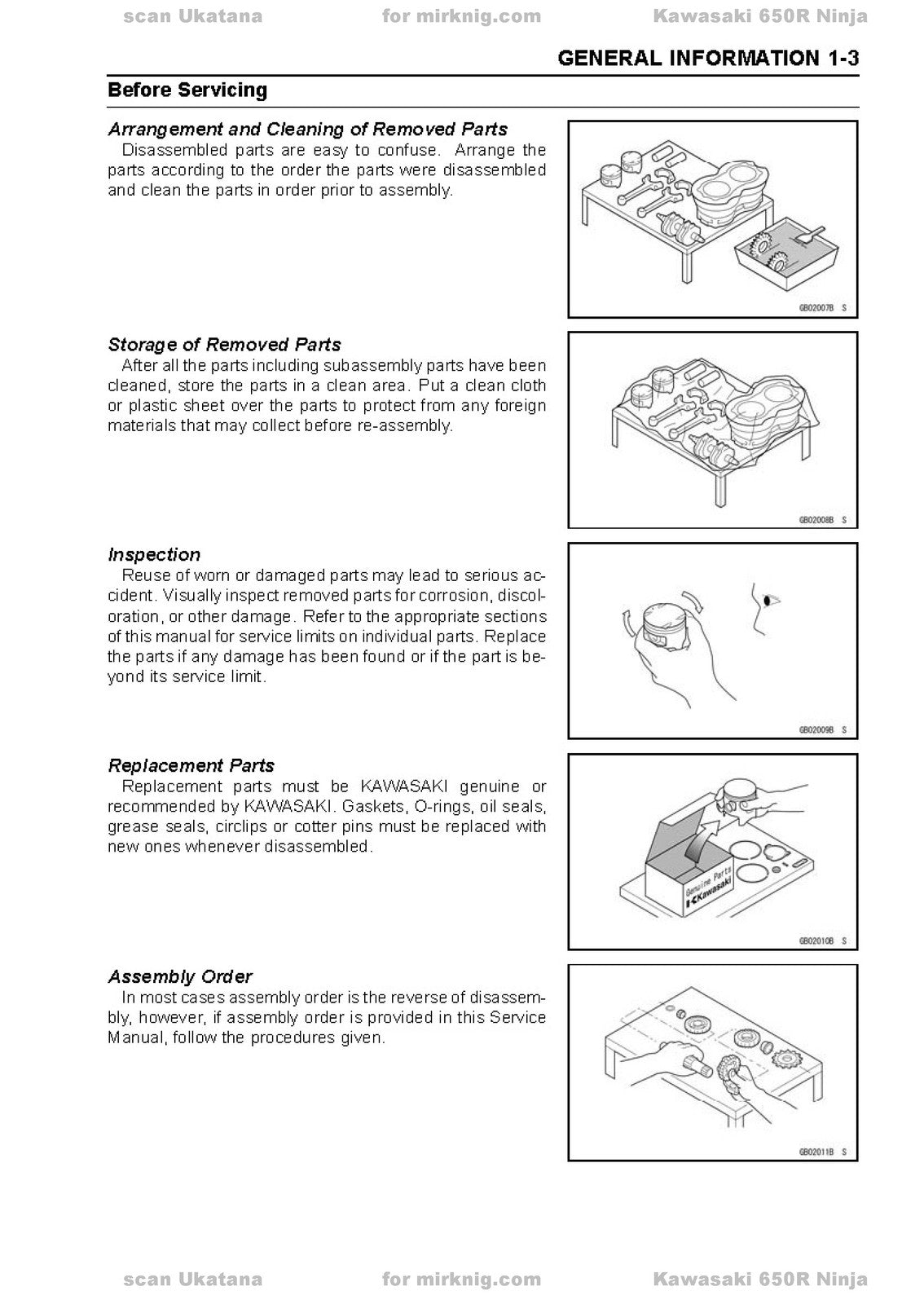 KAWASAKI Ninja 650R ER-6f ABS ER-6f Motorcycle Service Manual - WIRE BOUND