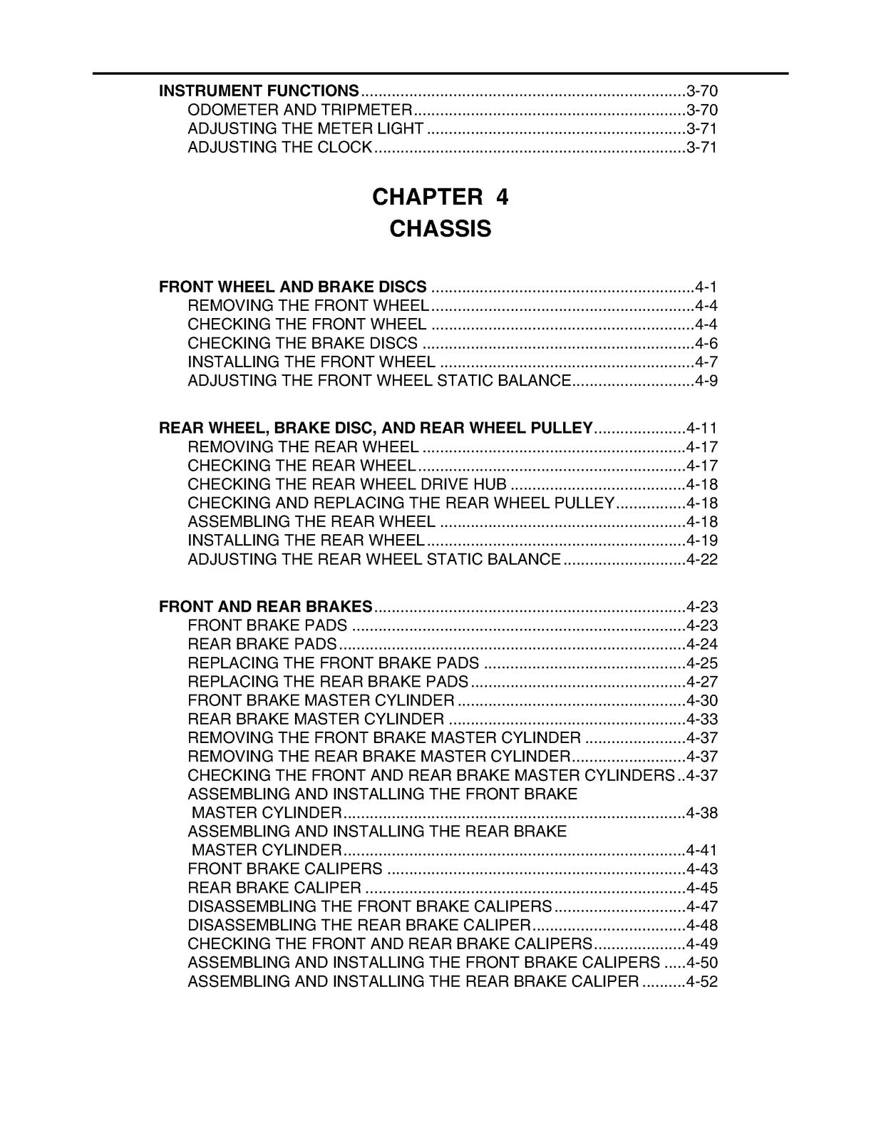 YAMAHA XV1700P XV1700PC Warrior Motorcycle Service Manual 2002, FOLDOUTS