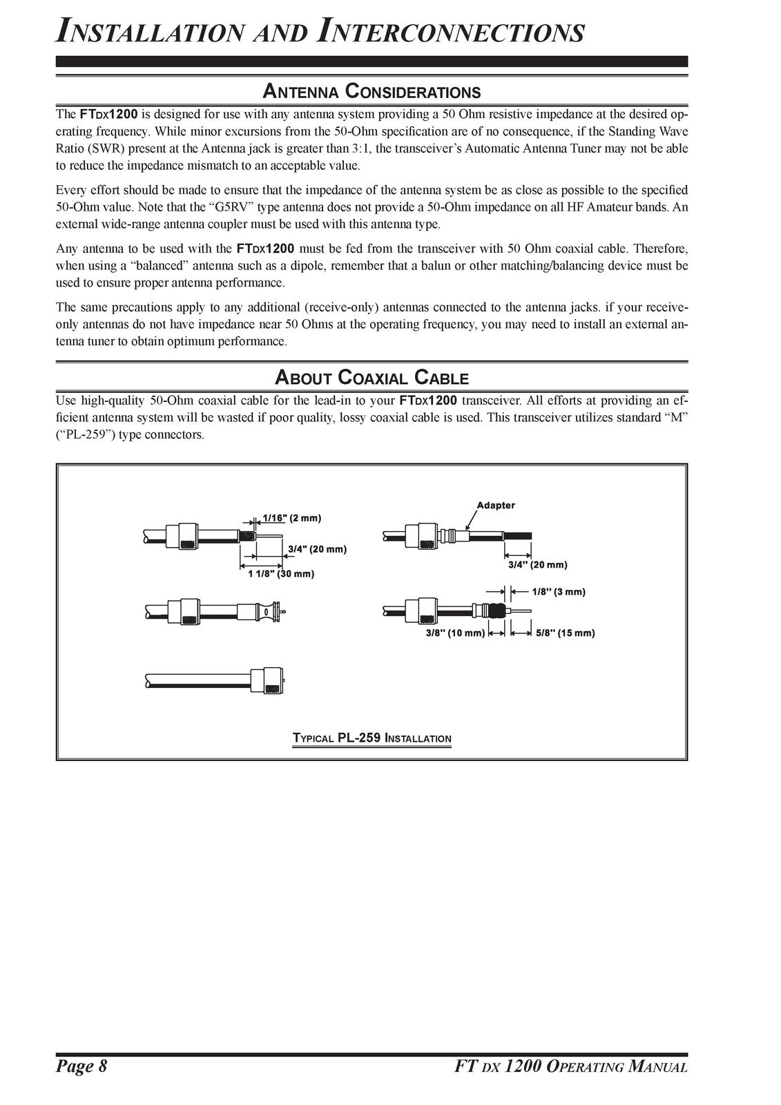 YAESU FTDX1200 Operating Manual - STEEL WIRE BOUND - PROTECTIVE COVERS