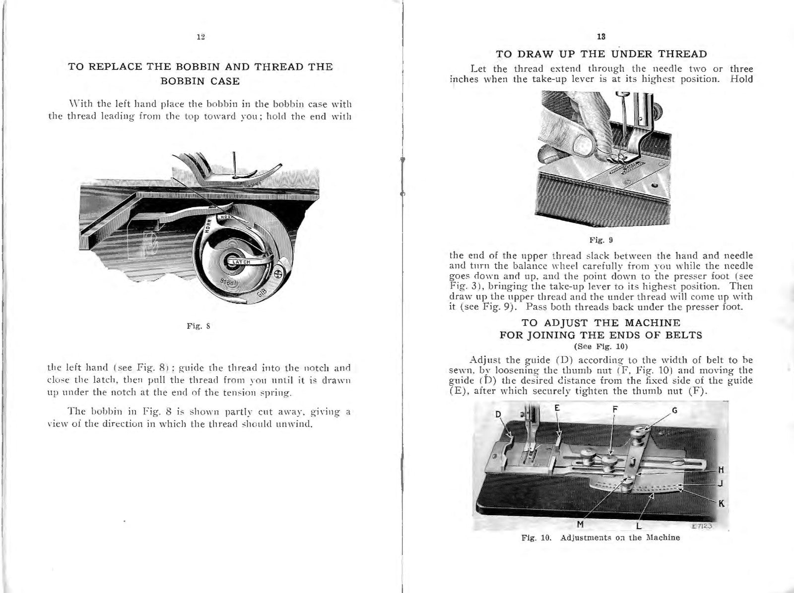 SINGER 11W6 11W8 Industrial Sewing Machine Instruction Manual - WIRE BOUND