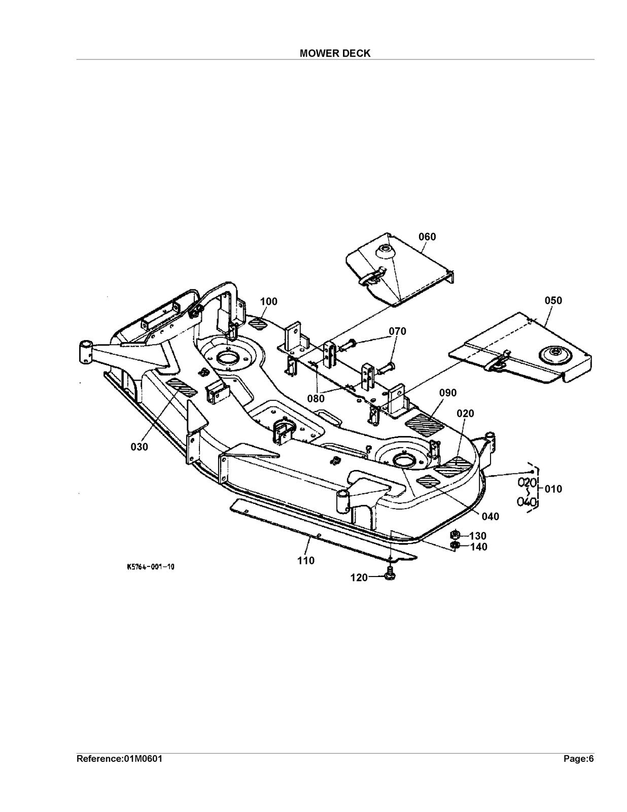 KUBOTA RCK54-24B Parts Manual - STEEL WIRE BOUND - PROTECTIVE COVERS