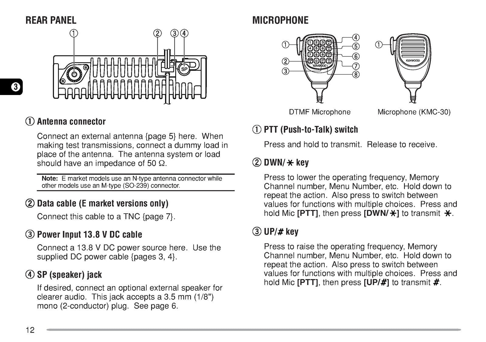 KENWOOD TM-271A TM-271E VHF FM Transceiver Instruction Manual - WIRE BOUND