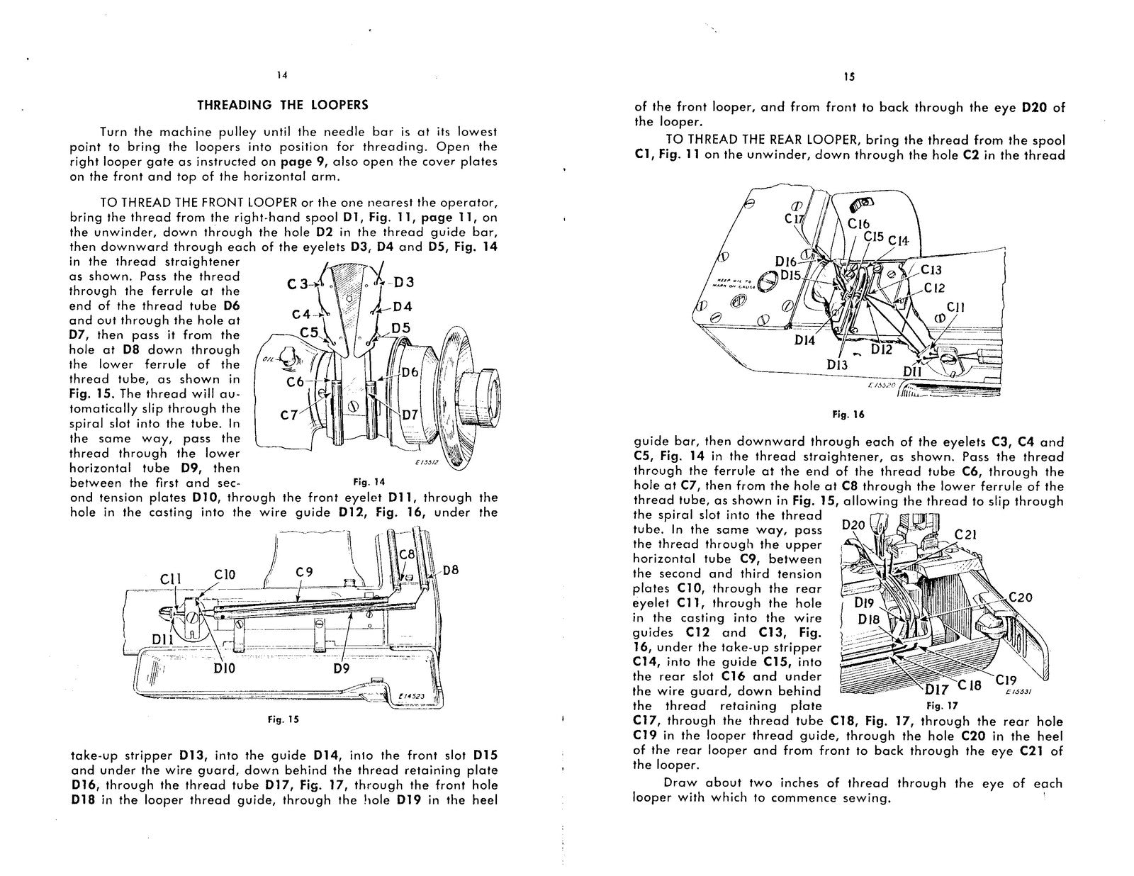 SINGER 231-25 Sewing Machine Service Manual - STEEL WIRE BOUND - TOUGH COVERS