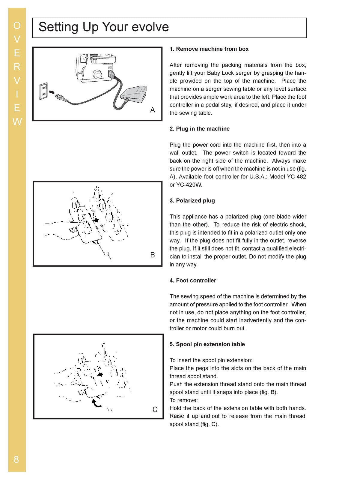 BABY LOCK Evolve BLE8W Serger Instruction Manual - WIRE BOUND - TOUGH COVERS