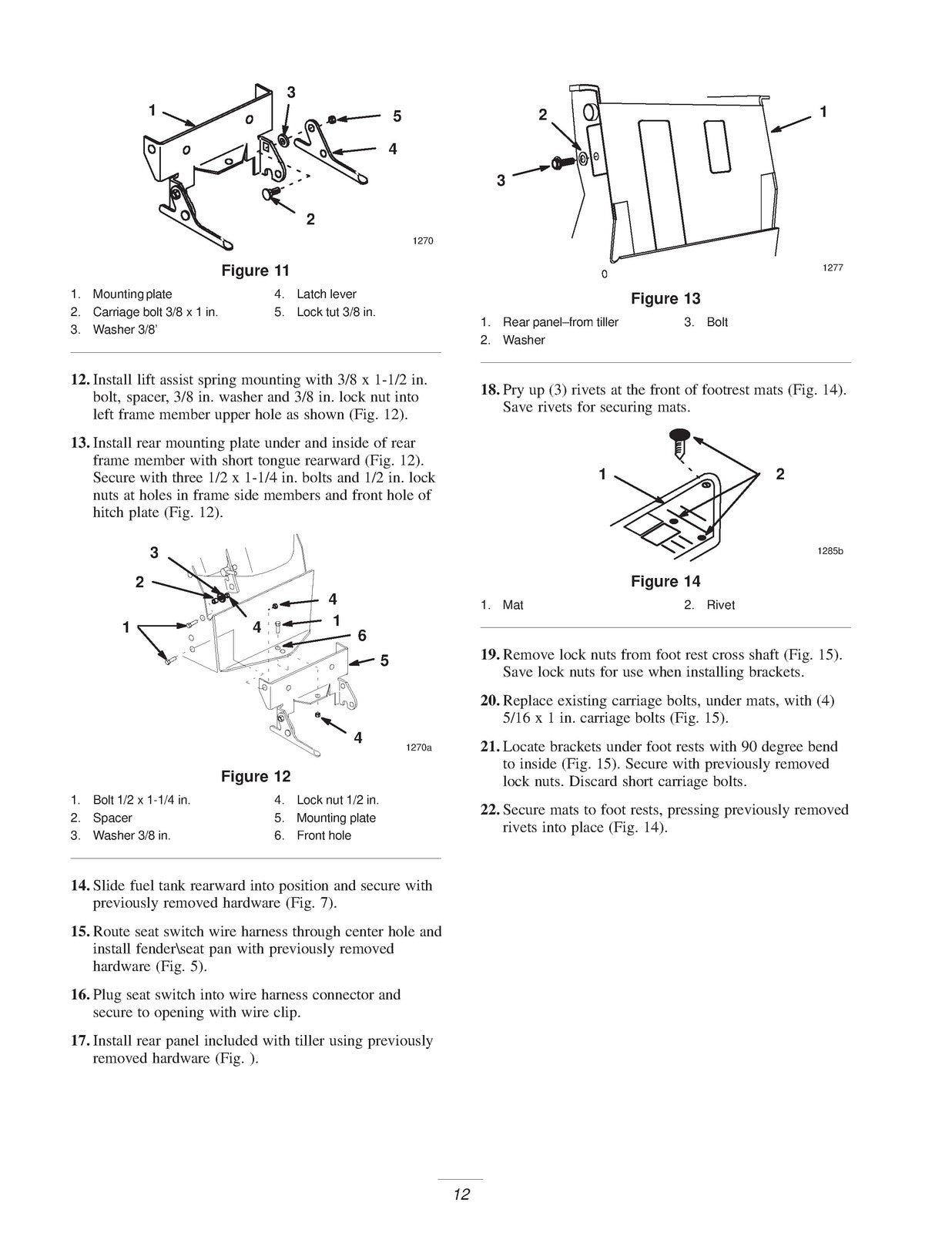 TORO 36 Tiller Wheel Horse Lawn Garden Tractor Attachment Operators Manual