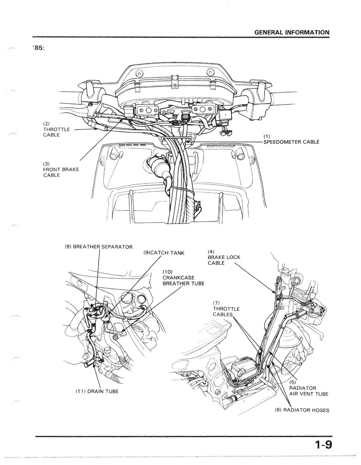 HONDA CH250 Elite 250 Scooter Service Manual 1986 - BOUND - COVERS - XL FOLDOUTS