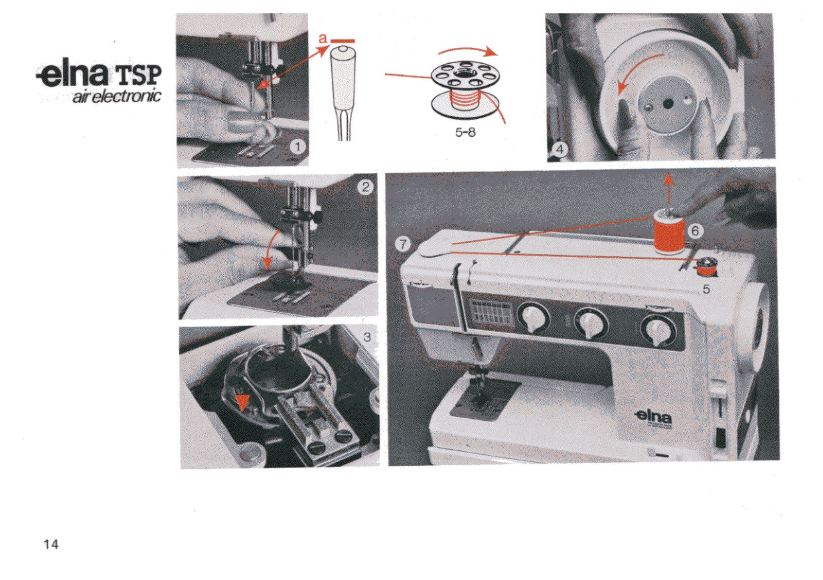 ELNA TSP Air Electronic Sewing Machine Instruction Manual - WIRE BOUND - COVERS