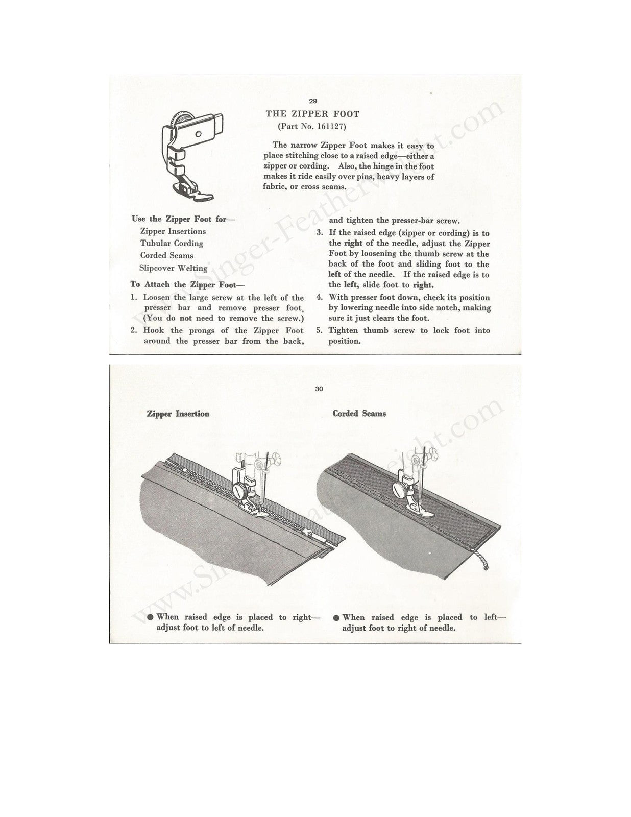 SINGER Featherweight 221 Sewing Machine Instruction Manual 1967 - WIRE BOUND