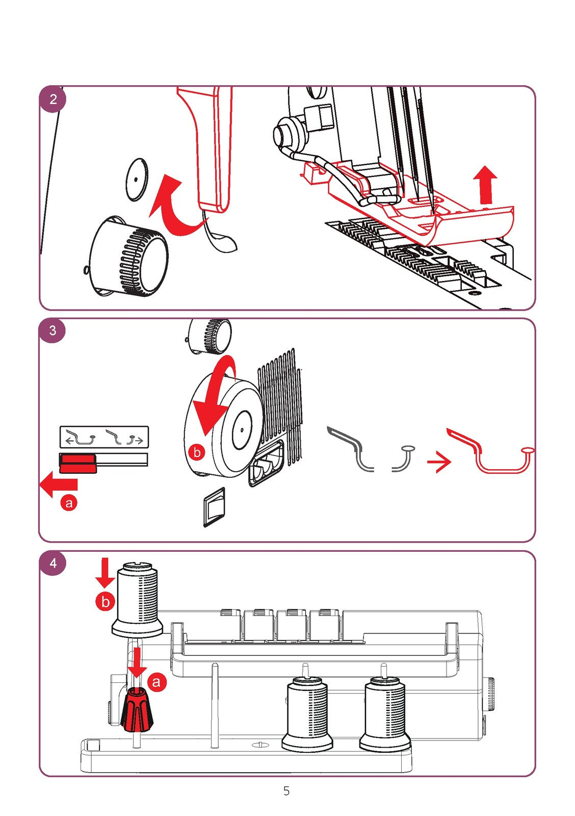 BERNINA Bernette B62 Serger Quick Start Guide Manual - WIRE BOUND - TOUGH COVERS